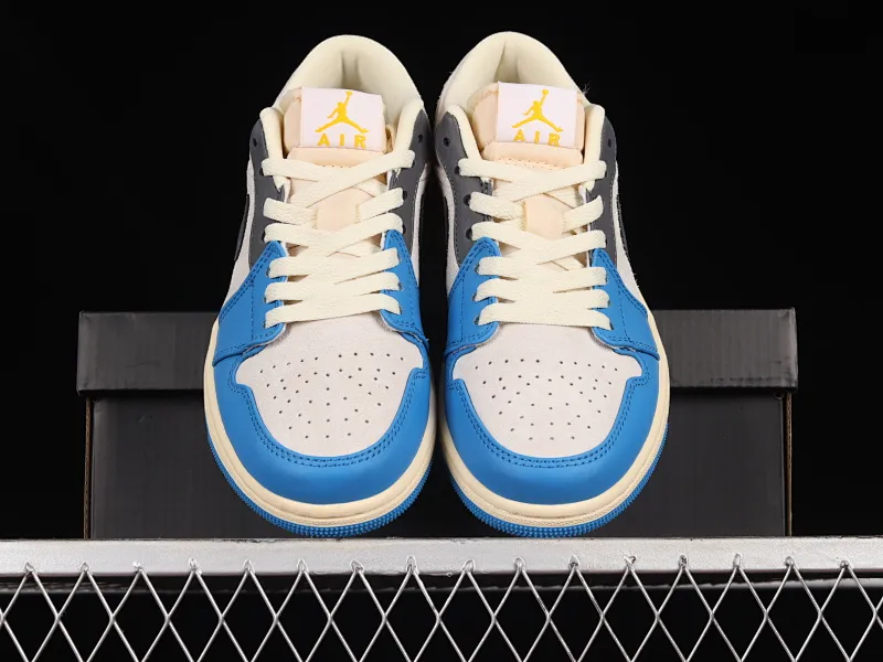 All categories Air Jordan Jordan series basketball shoes Air Jordan 1 Low Z version Air Jordan 1 Low "UNC Grey" AJ1 Joe 1 cement North Carolina blue low-top basketball shoes DZ5376-469